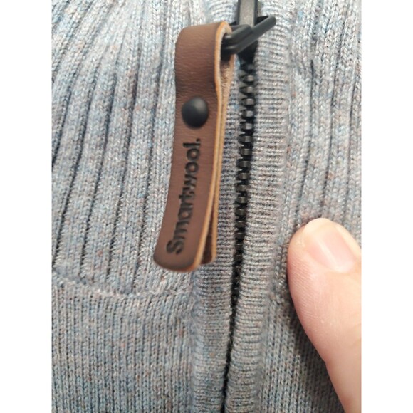 Smartwool Men's Sparwood Half Zip Sweater Gray Merino Wool Blend SW016427 Size M - Picture 3 of 7